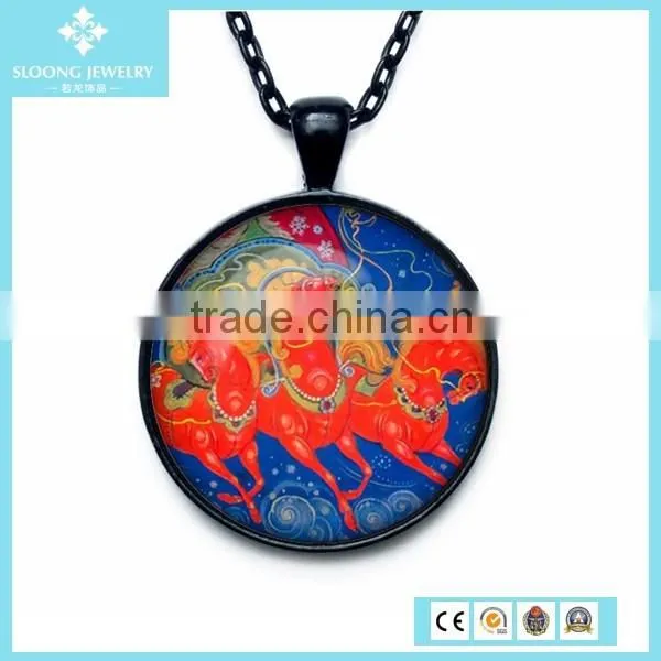 2015 Elegant Stainless Steel Angel Pendant With Glass Plate photo-4