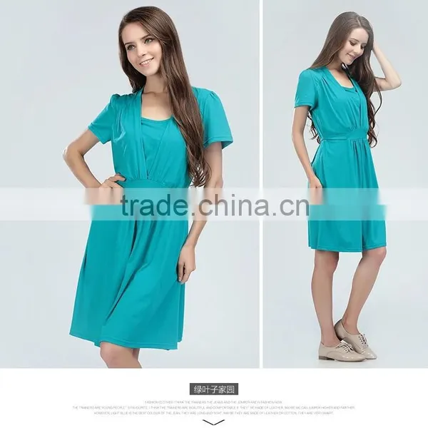 New Fashion Striped Nursing Dress for Maternity Summer photo-2