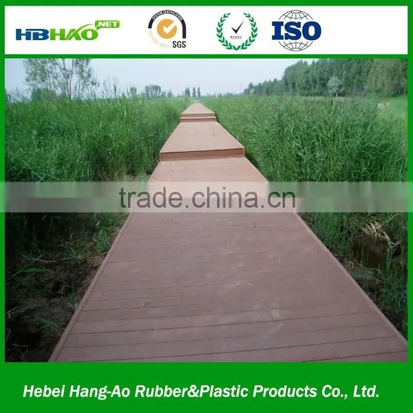Anhui Anti-UV Groove Outdoor Hollow Plastic Composite Wpc Decking photo-3