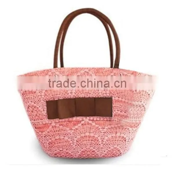 Colorful Fashion Handmade Woven Straw Beach Bag photo-5