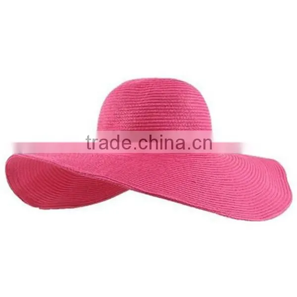 2016 Fashion Women Summer Foldable Wide Large Brim Beach Sun Straw Floppy Cap photo-6