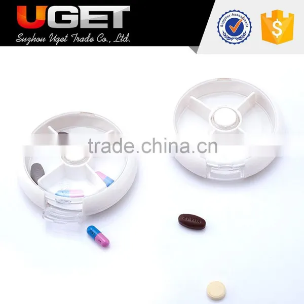 Children Plastic Portable Round Buckle up 7 Day Pill Box photo-2