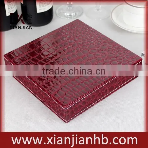 Custom Made Hotel Home PU Leather Ashtrays Holders (XJJD19) photo-3