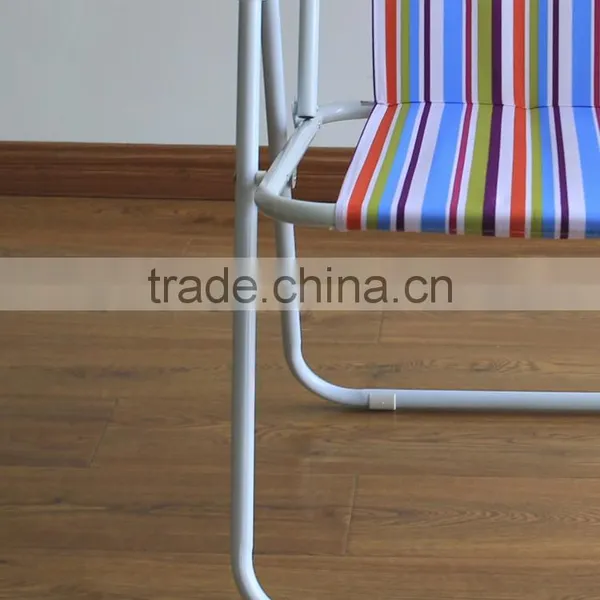 HOT SELL METAL COLOR STRIPE OUTDOOR FOLDING CHAIR photo-5