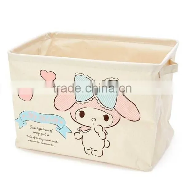 Foldable Laundry Basket Cotton Linen Toys Bin Basket Household Storage Organizer Cartoon Bottle photo-4