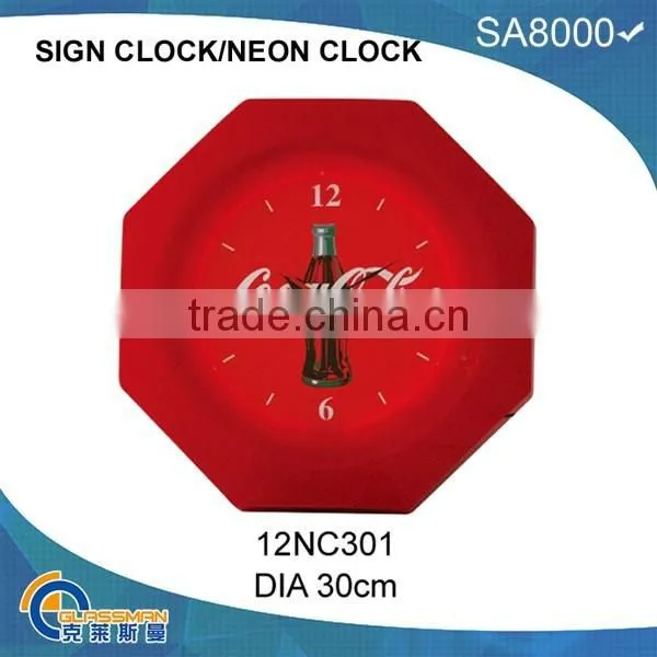 12'neon Light Wall Clock photo-2
