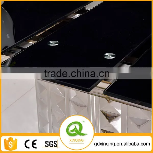 New Model Furniture Folding Extendable Glass Dining Table TH391 photo-2