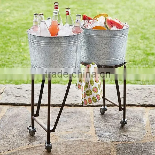 Galvanized Iron Double Beverage Tub With Stand | Beverage Tub Beer Tub photo-2