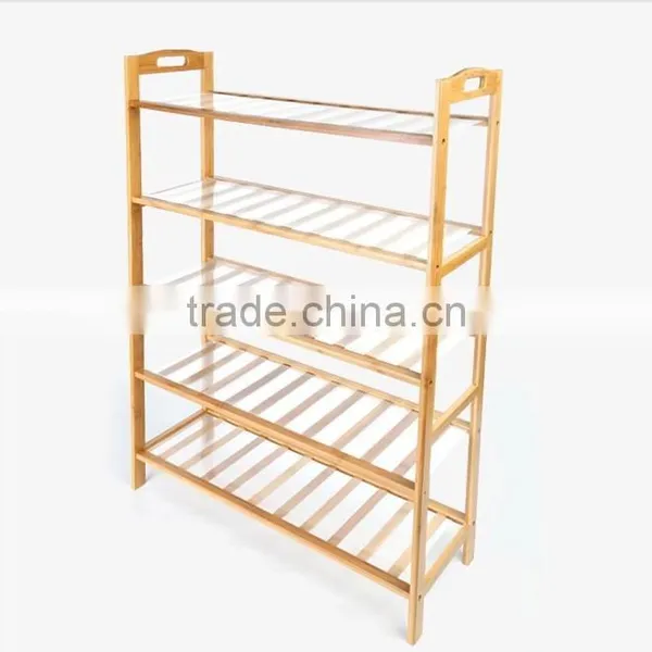 Cheap Natural Folding Wood Shoe Rack for Wholesale photo-2