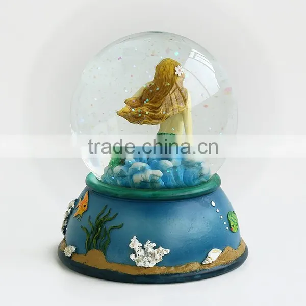 For Sea Park Souvenir Mermaid Water Snow Globe photo-2