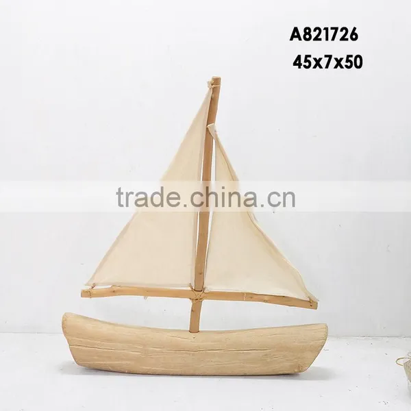 Nautical Decor Mini Wooden Craft Sailing Boat photo-5