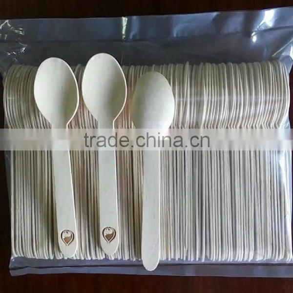 High Quality Free Sample Disposable Wooden Spoon Fork Knife for Party Events Restaraunt Made in China photo-3