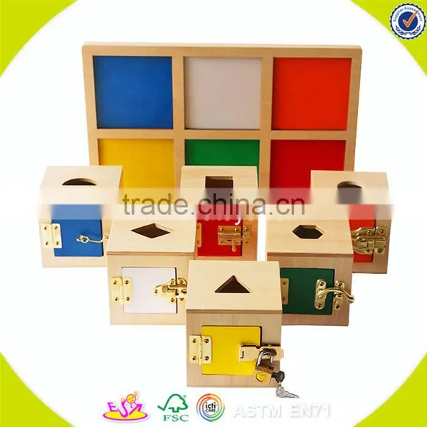 2017 New Design Children Educational Blocks Box Wooden Best Montessori Toys W12F002 photo-3