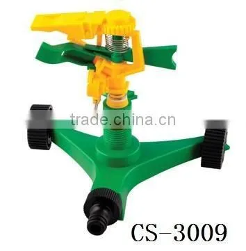 Swing Arm Sprinkler, CS-3009 Plastic Impulse Sprinkler With Plastic Wheel Base Plastic Lawn Sprinkler photo-5