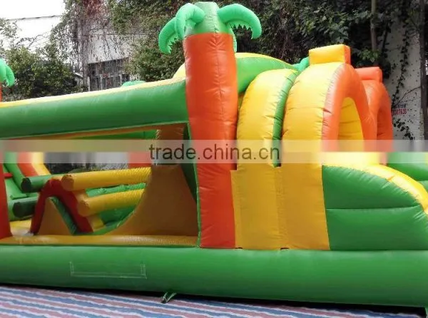 100 Foot Inflatable Obstacle Course Bounce Houses Inflatable Fun Run for Rent photo-4