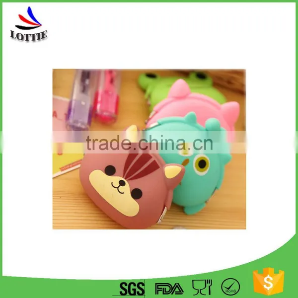 Lottie Cute Portable Cartoon Bag Cute Cartoon Animal Silicone Mini Coin Purse Wallet For Kid Gift photo-2