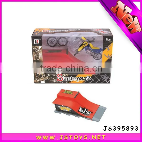 Finger Toys Mini Plastic Moto With Skatepark photo-5
