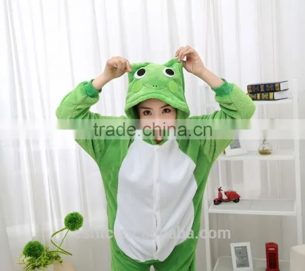 Flannel Cartoon Adult Animal Jumpsuit Animal Pajamas Jumpsuit Frog Design photo-5