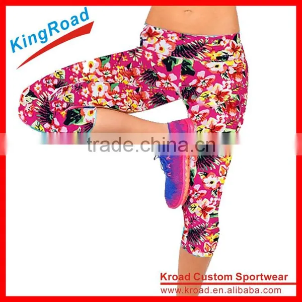 Custom Flag Ladies Heat Gear Anti-Bacterial Compression Capri Legging Tights photo-4