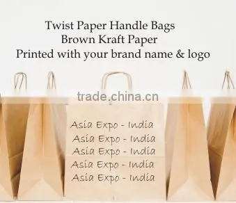 Kraft Paper Bags With Twisted Paper Handles photo-4