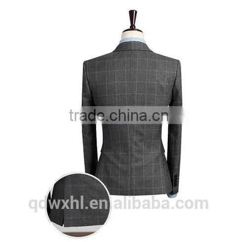 Cheap and Stylish 100% Wool Groom Mens Coat Pant Designs Wedding Suit photo-5