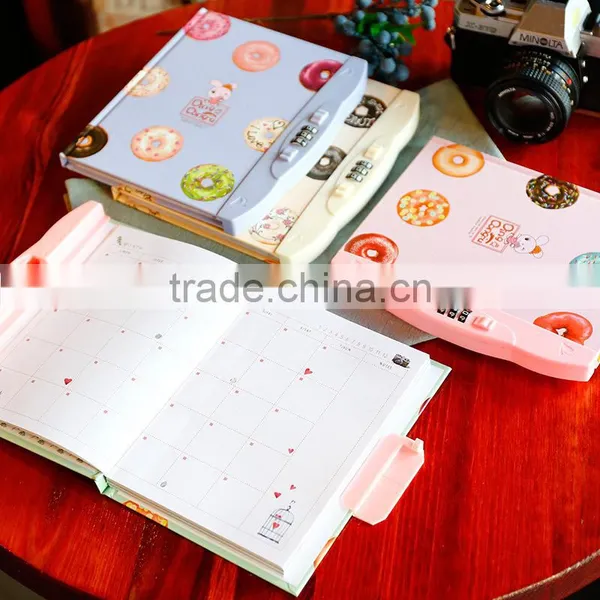 36K Carton Keyboard Organizer Custom Logo Planner With Lock Diary Notebook photo-3