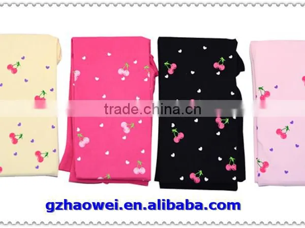 Wholesale Cherries Printed Kids Cotton Tights photo-5