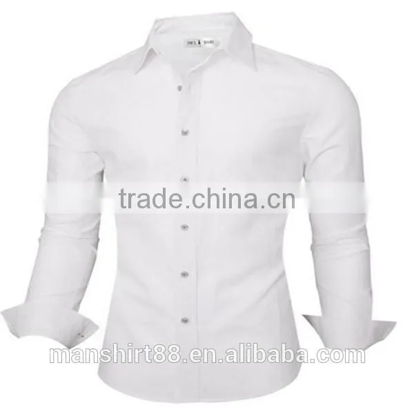 2016 New Wholesale Plain Oxford Cotton Button Down Custom Mens Casual Dress Shirts photo-3