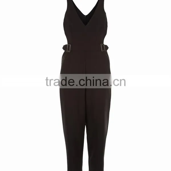 Black Womens Wholesale Playsuit photo-3