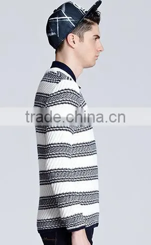 China Selling Striped Clothes Cashmere Jacquard Sweater for Men photo-6