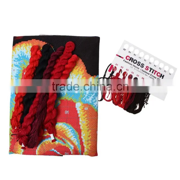 Handmade Multicolor Flower Pattern Perfect Cross Stitch Designs photo-2