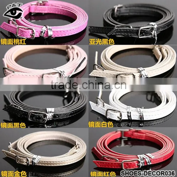 New Arrival Patent Leather Shoe Lace Silk Satin Laces For Heels photo-2