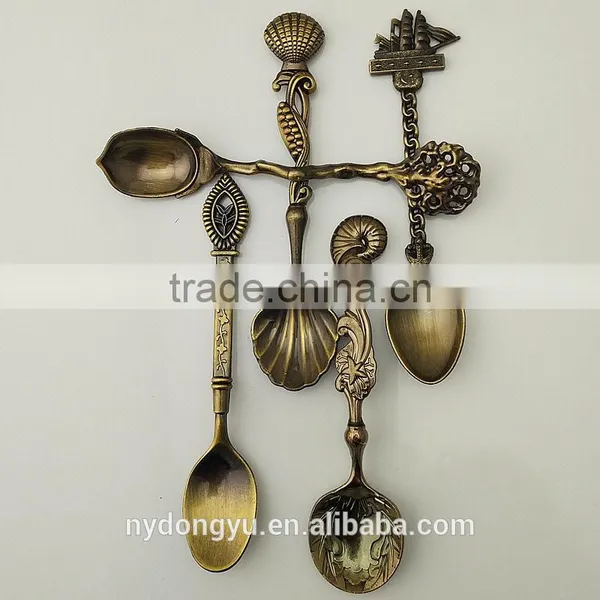 High Quality Stainless Steel Coffee Spoon /hutg Gold Brown Retro Stainless Steel Tea Spoon /fancy Dinnerware Tableware photo-3