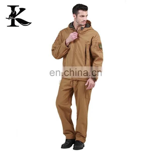 Breathable Softshell Jacket Camouflage Waterproof Pants Camo Suit photo-3