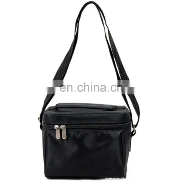 Black Polyester Travel Baby Bottle Pockets Outdoor Insulated Diaper Bag