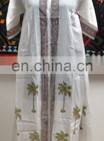Hippe Women Long Dress Casual Tunic Floral Loose Top Blouse Partywear Dress From India
