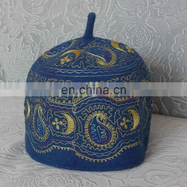 Muslim Wool Embroidery Prayer Cap Muslim Mens Prayer Caps