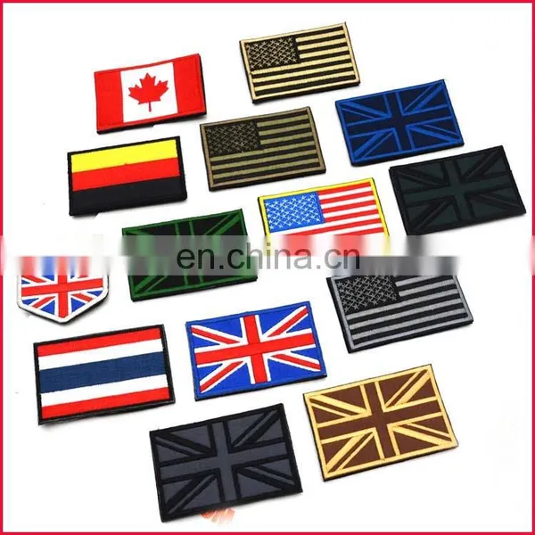 Wholesale American Flag Iron on Embroidered Patch With Gold Border photo-2