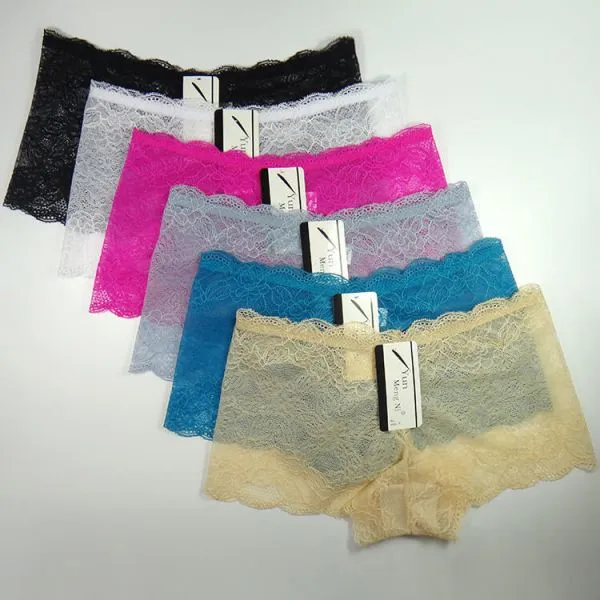 Yun Meng Ni Sexy Underwear Transparent Lace Women Boyshorts Mature Panty Lingerie For Women photo-2