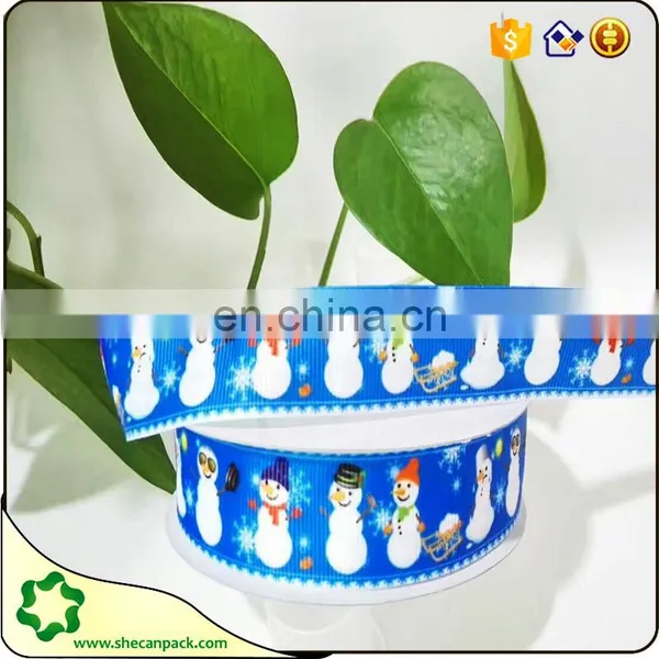 SHECAN Merry Xmas Printed Grosgrain Ribbon