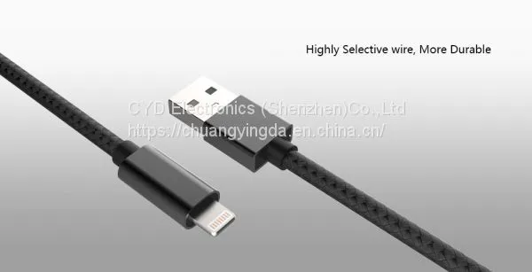 Best Wisdom Nylon Braided Alloy Metal Cable for IPhone and IPad