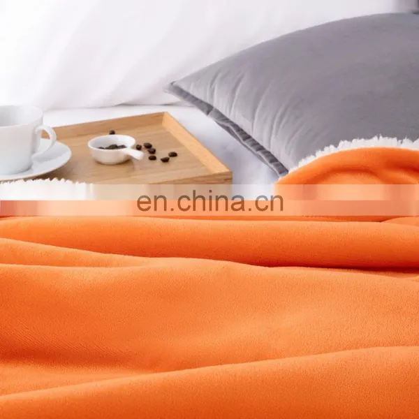 Heavy Big Size Thick Picnic Washed Plush Sherpa Blanket In Bulk photo-2