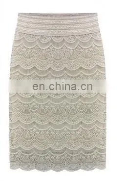 Ladies Lace Latest Pencil A- Line Skirt for Women Spring Summer 2020 photo-2