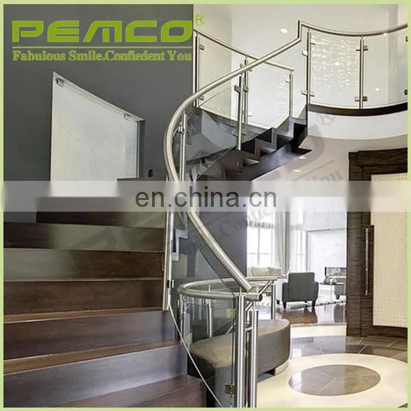 Factory Price Customized Design Stainless Steel Handrail Indoor Tempered Glass Balcony Railing photo-7