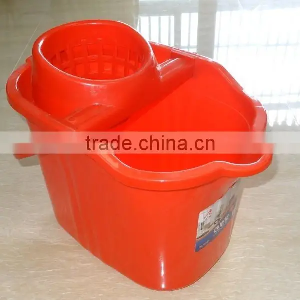 High Quality Plastic Cleaning Mop Bucket With Wringer and Wheel photo-3