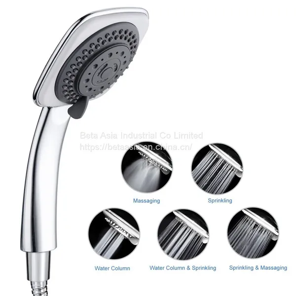 Bathroom Accessories Plastic ABS Chrome Hand Held Rain Overhead Hand Shower Head.