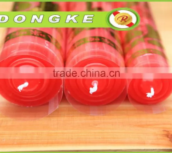 Hot sale red candles in factory price/China responsible manufacturer of religious candles