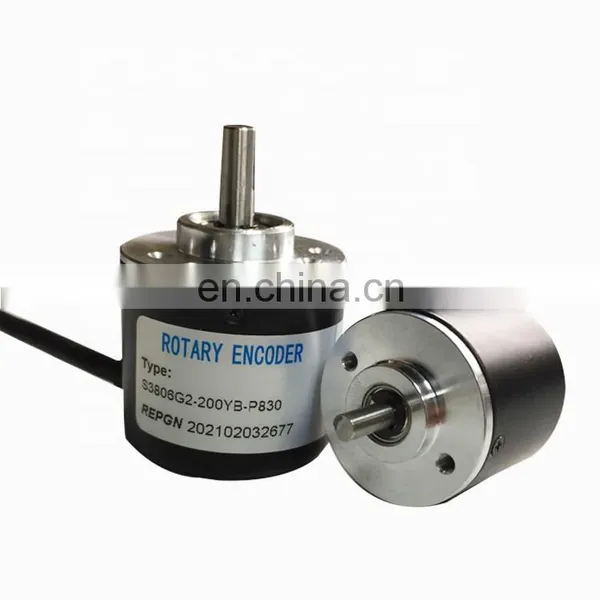 S38 Series DC 24V Incremental Rotary Encoder 1000 Ppr 38mm Rotary Solid Shaft Encoder photo-2