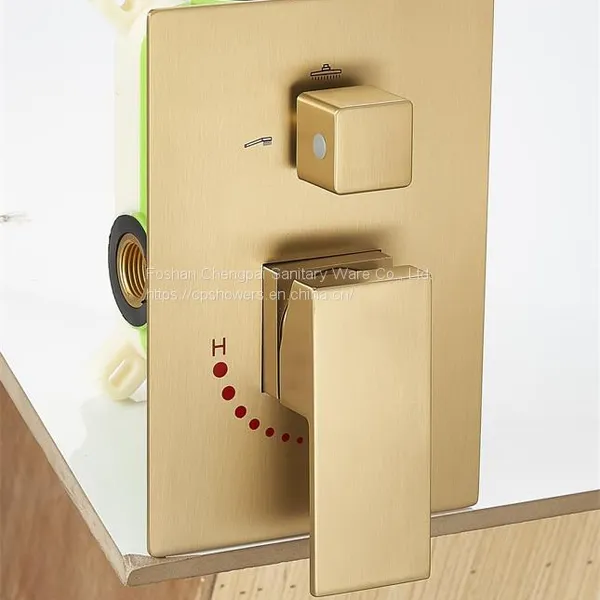 Shower Set Wall Mounted Ultra Thin Rainfall Showerhead 20x20cm Bathroom Shower System photo-3