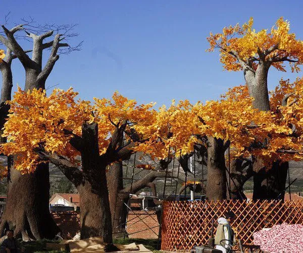 Garden Decorative Hand Made Large Artificial Cherry Flower Tree Peach Blossom Tree for Park Decoration photo-2